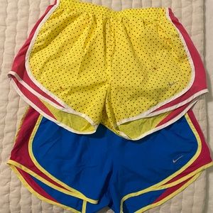 Nike DriFit womens running shorts bundle (2 pairs)